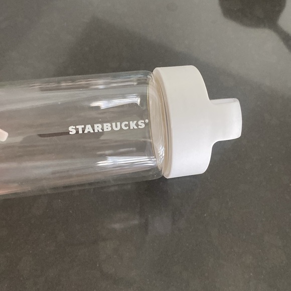 Starbucks Colorado Glass Water Bottle retired "You Are Here" Plastic Top 18.5 OZ - Picture 2 of 6